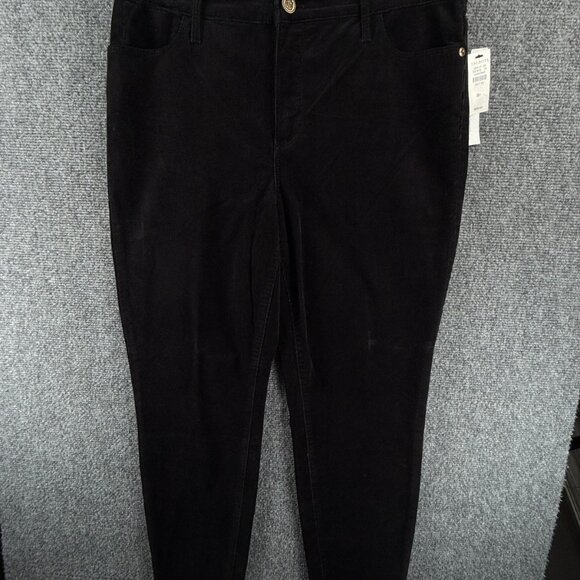 NWT Talbots High Waist Jegging Ankle Corduroy Pants Black Size 8P ACTL 31X27 - Picture 1 of 16